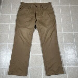 Polo Ralph Lauren Pants Mens 36x32 Beige 650 Straight Flat Front Twill Cotton